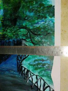 Serene Forest Path Watercolor Painting