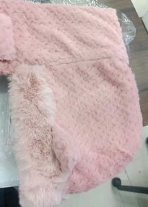 Cute Pink Bear Ear Hood Scarf