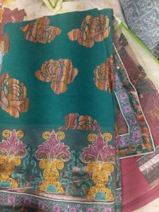 Heavy Georgette Saree Wth Blouse For Womens