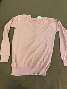 Women's Pink Diamond Knit Sweater