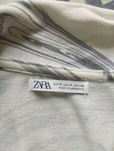 Zara Unique Swirl Pattern Short Sleeve Shirt
