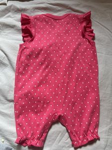 Adorable Pink Polka Dot Baby Romper
