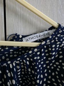 Stylish Navy &amp; White Dotted Top