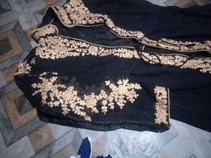 Elegant Black Embroidered Gown