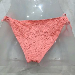 🪔 Peach Crochet Bikini Bottom