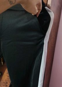 White striped Black jeggings