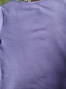Lavender Ribbed T-Shirt
