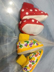 Adorable Baby Booties - 2 Pairs
