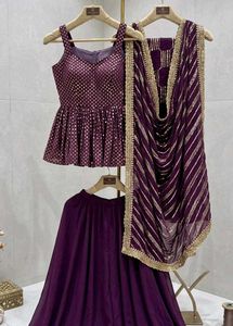 Stunning Purple Lehenga Choli Set