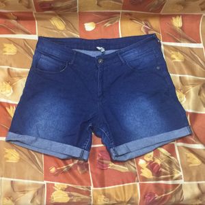 Bare Denim Jeans Short - Dark Blue Denims