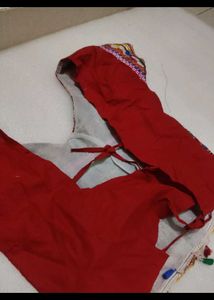 Vibrant Red Embroidered Lehenga Choli