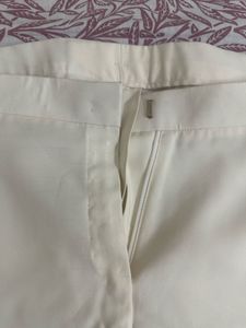 Cream Wide-Leg Trousers
