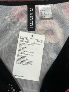 H&amp;M Floral Velvet Mini Dress