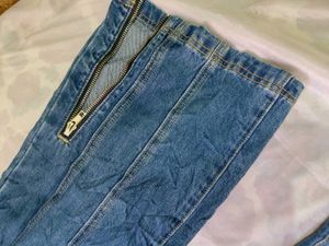 Stylish Blue Denim Flare Jeans