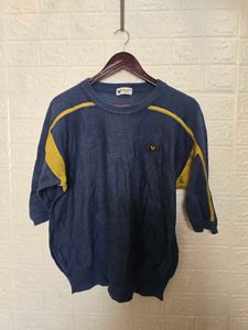 Blue &amp; Yellow Striped Knit Top