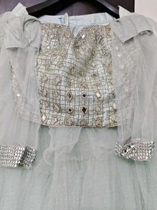embellished  choli with dupatta
