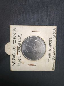 UNC condition ₹2 Louis Braille