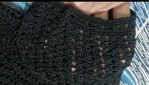 Chic Black Crochet Top