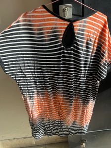 Striped Ombre Dolman Sleeve Top