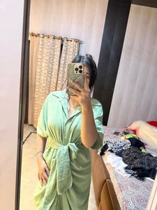 Stylish Mint Green Wrap Dress🎀❤️