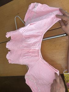 Cute Pink Puff Sleeve Top