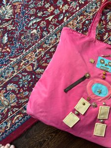 Prada Pink Nylon Tote Bag