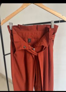 High Waisted Paperbag Waist Pants