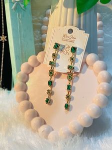 Elegant Emerald Dangle Earrings