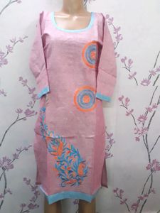 Kurti coral 1piece Embroidery work/fancy/western