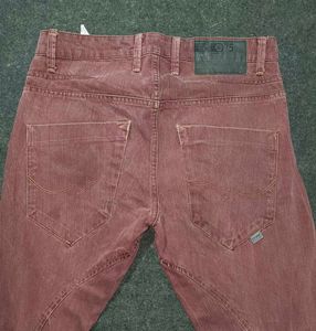 Jack &amp; Jones Core Workwear Faded Burgundy Denim