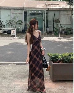 Chic Plaid Maxi Dress