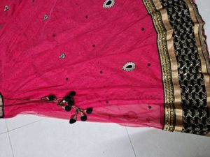 Vibrant Pink Embroidered lehenga choli