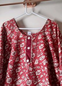 Unused Pure Cotton Gottapatti work kurti