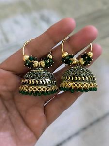Elegant Oxidized Jhumka Earrings