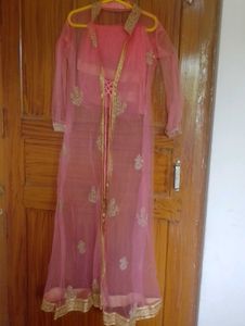 Beautiful Pink &amp; Gold Lehenga Choli