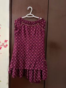 Maroon Sharara Set
