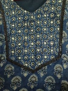 Stylish Blue Printed Kurta