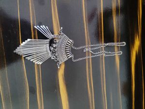 Boho Oxidized Silver Pendant Necklace