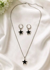 Star Pendant Necklace &amp; Earrings Set