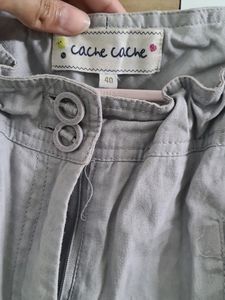 Women Light Blue Cargo Pants