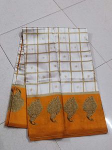 Designer Peacock Print Saree