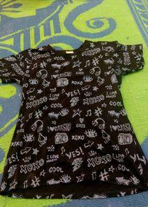 Title:🖤 Black Graphic Printed Oversized T-Shirt f