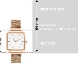 Joker &amp; Witch Rose Gold Square Watch