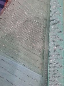 Sparkling Mint Green Saree