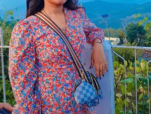 Floral Print Mini Dress