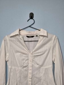 Women's White Button-Up Shirt