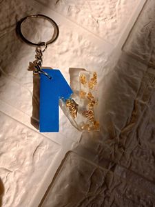 Resin N latter Keychain