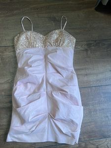 Arden B Pink Sequin Mini Dress