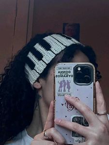 Crocheted Piano Key Headband