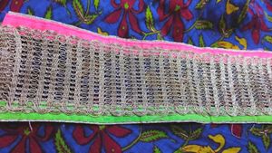 Full 9 mtr golden lace with neon colour both sides